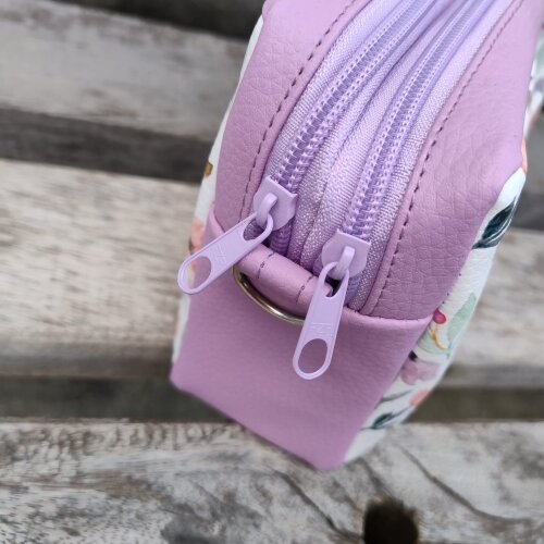Nécessaire dupla premium lílas floral