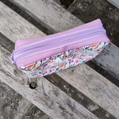 Nécessaire dupla premium lílas floral