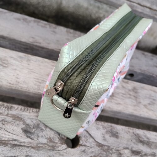 Nécessaire dupla premium verde floral