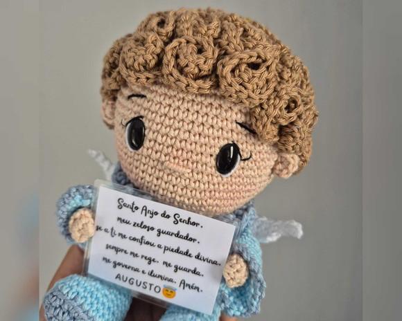 Boneco Anjo Amigurumi Artesanato em crochê exclusivo
