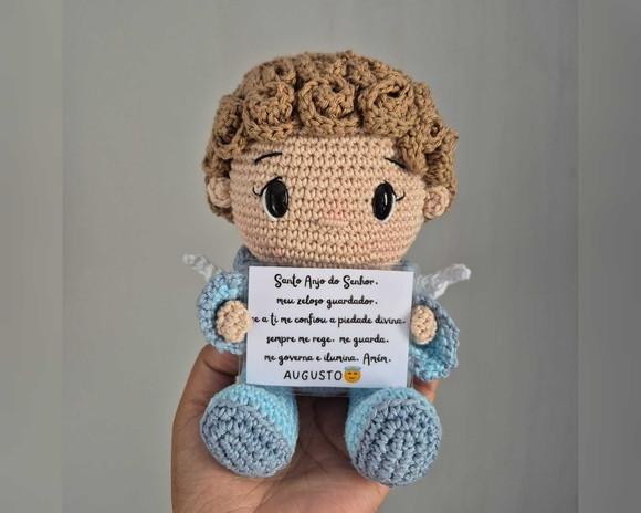 Boneco Anjo Amigurumi Artesanato em crochê exclusivo