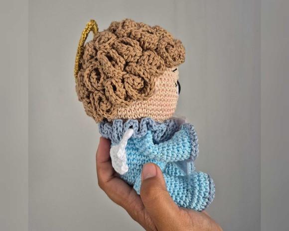 Boneco Anjo Amigurumi Artesanato em crochê exclusivo