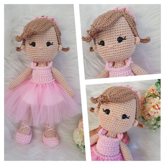 Boneca Bailarina Amigurumi – Crochê Artesanal Elegante