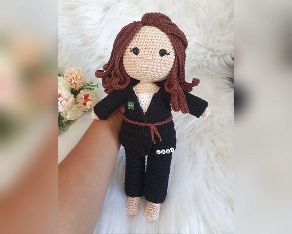 Boneca Judo / Jiu-jitsu Amigurumi Crochê Art