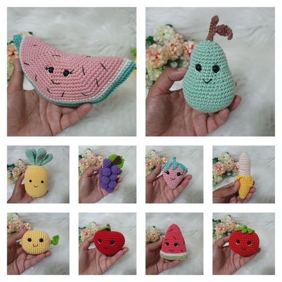 Frutas Amigurumi 10 Peças
