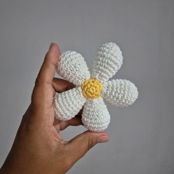 Flor Amigurumi Aplique 10 cm