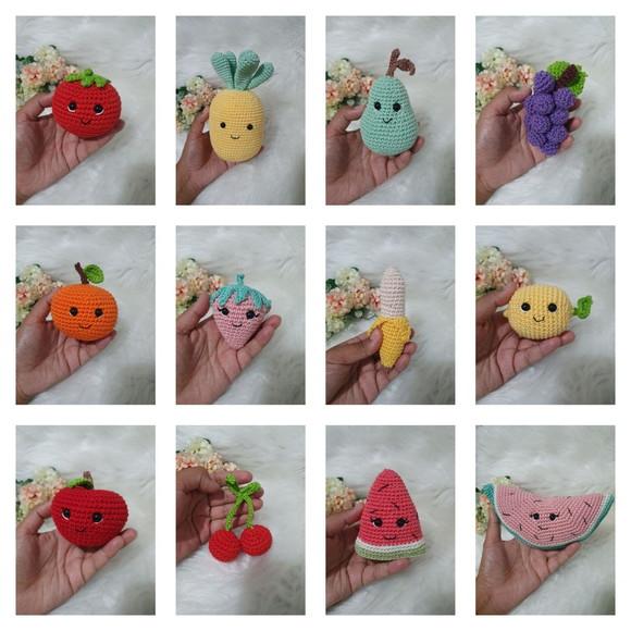 Frutas Amigurumi 12 Pecas