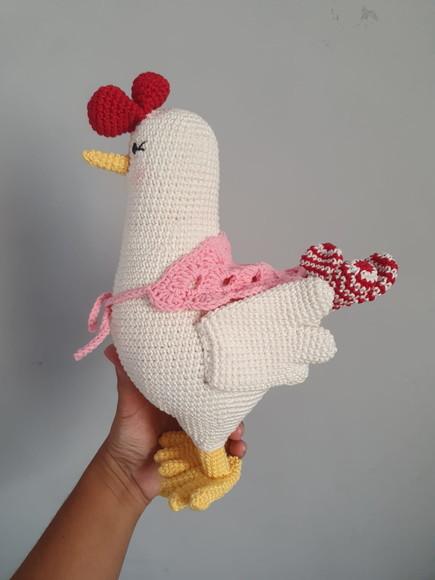 Galinha Amigurumi – Crochê Artesanal Exc