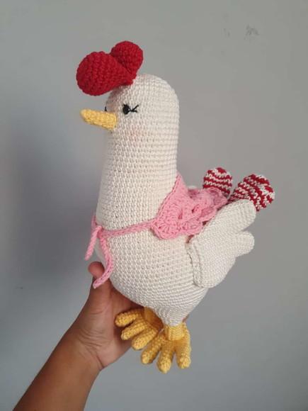 Galinha Amigurumi – Crochê Artesanal Exc