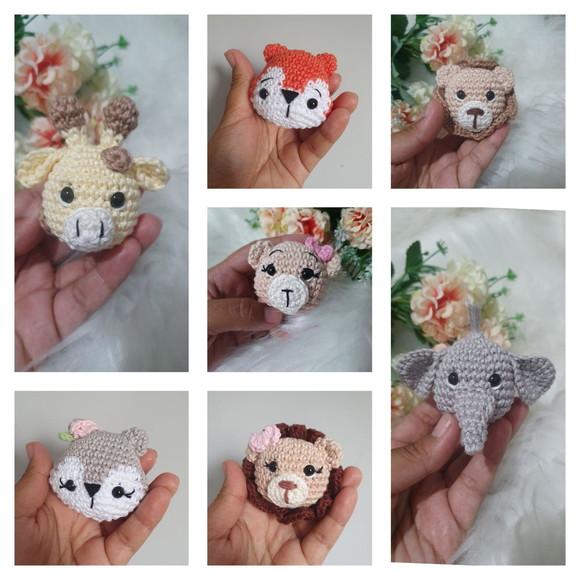 Mini Aplique Cabeças Amigurumi Valor Unitário