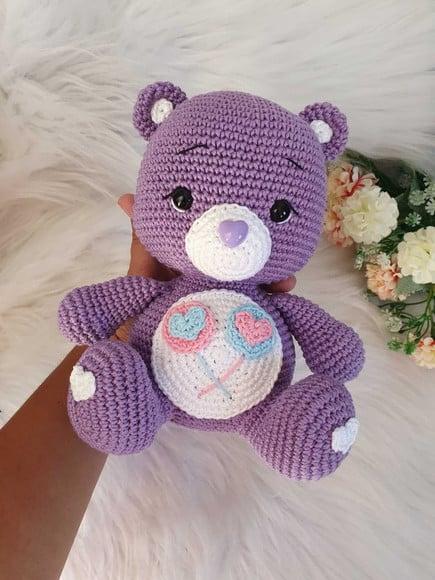 Ursa Carinhosa Lilás