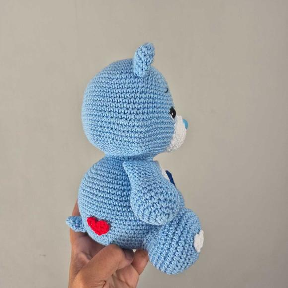 Ursinho Carinhoso Azul Claro Boa Noite Amigurumi – Crochê