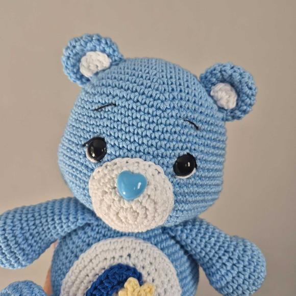 Ursinho Carinhoso Azul Claro Boa Noite Amigurumi – Crochê