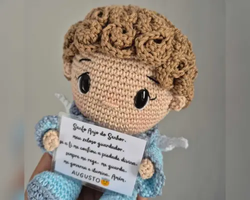Boneco Anjo Amigurumi Artesanato em crochê exclusivo