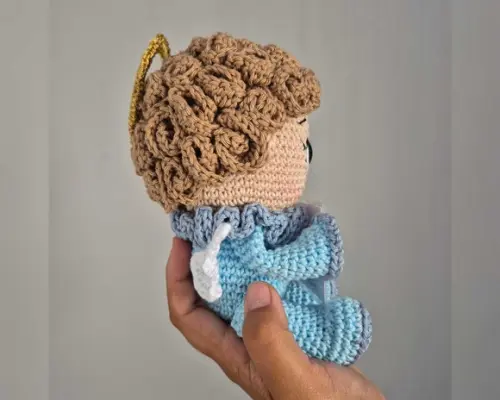 Boneco Anjo Amigurumi Artesanato em crochê exclusivo