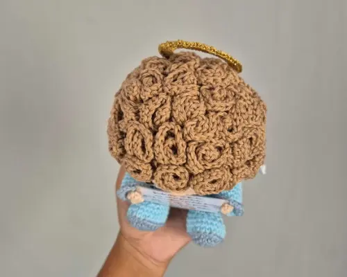 Boneco Anjo Amigurumi Artesanato em crochê exclusivo