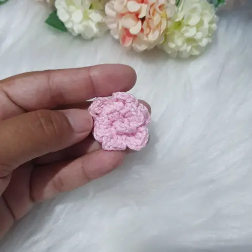 Aplique Mini Rosa / Flor Croche
