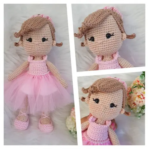 Boneca Bailarina Amigurumi