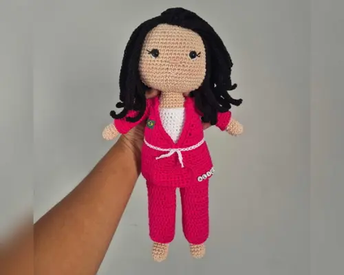 Boneca Judo / Jiu-jitsu Amigurumi