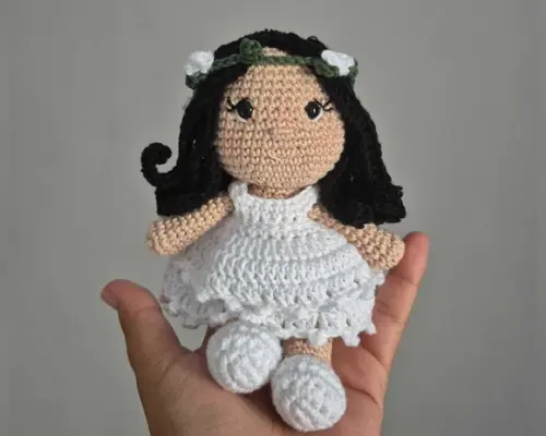 Boneca Noiva Dama Daminha Amigurumi