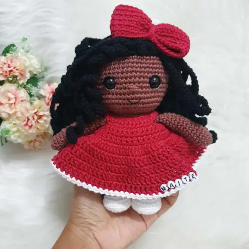 Boneca Negra Amigurumi Julia