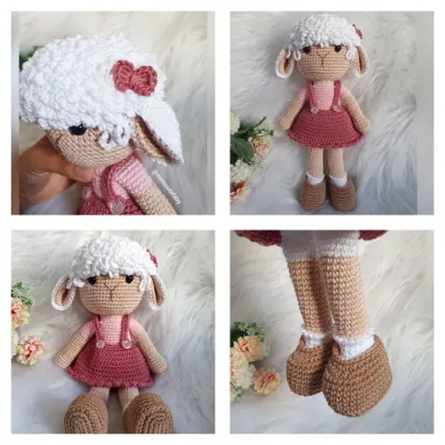 Boneca Ovelha Amigurumi