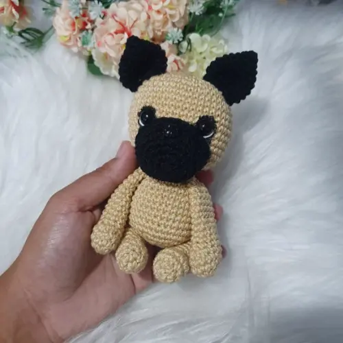 Cachorro Amigurumi Buldogue Boris