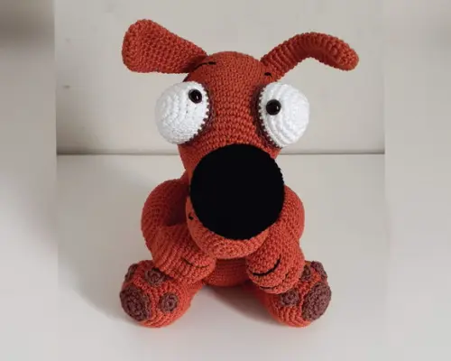 Cachorro Linguiça Amigurumi