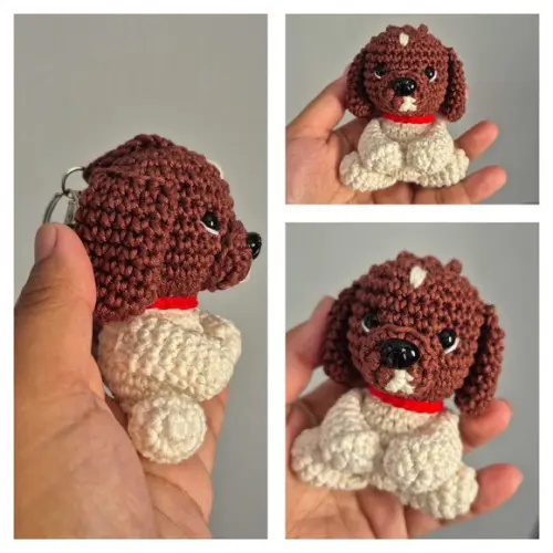 Chaveiro Cachorro Amigurumi