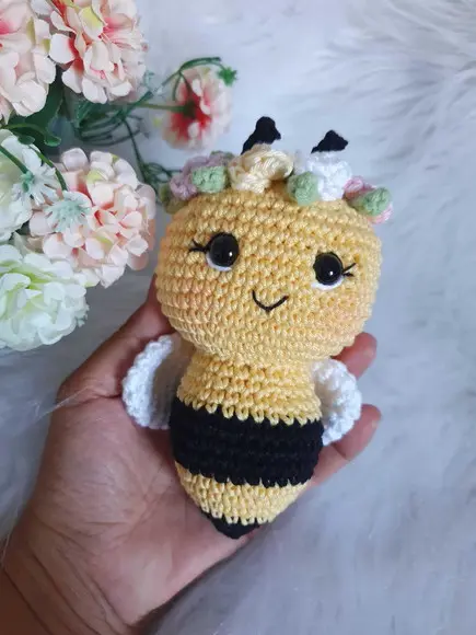 Chocalho Abelha / Abelinha Amigurumi