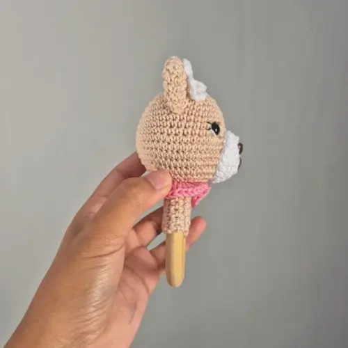 Chocalho Ursa Amigurumi