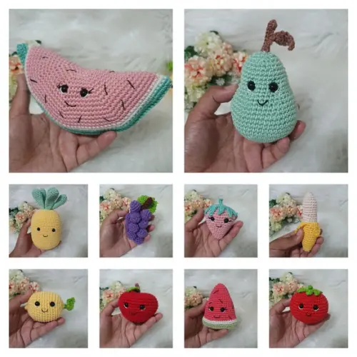 Frutas Amigurumi 10 Peças