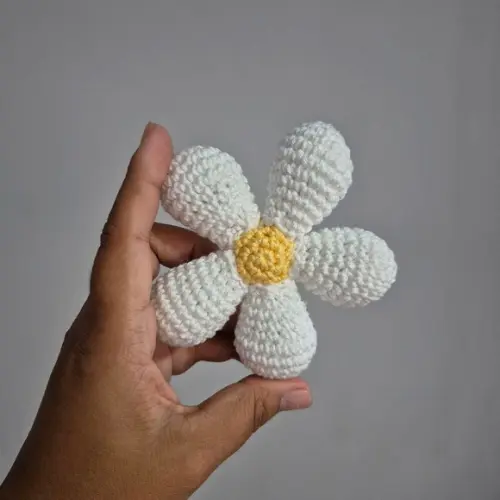 Flor Amigurumi Aplique 10 cm