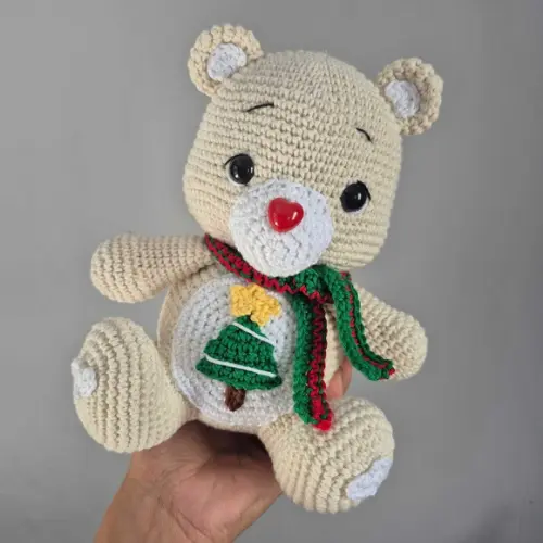 Ursinhos Carinhosos de Natal Amigurumi – Crochê Artesanal