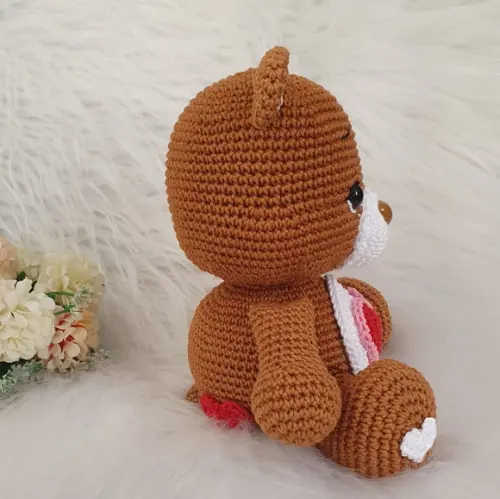 Ursinho Carinhoso Marrom Ternura Amigurumi – Crochê Artesanal