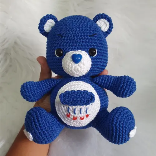 Urso Zangadinho Amigurumi Ursinho Carinhosos