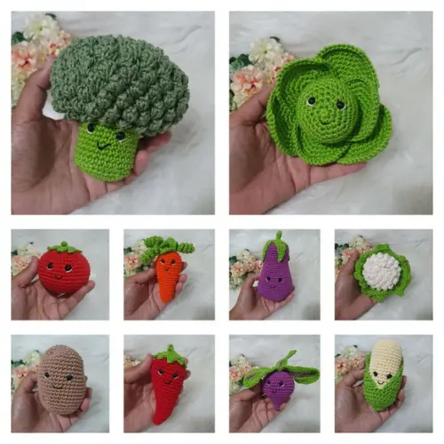 Verduras e Legumes Amigurumi