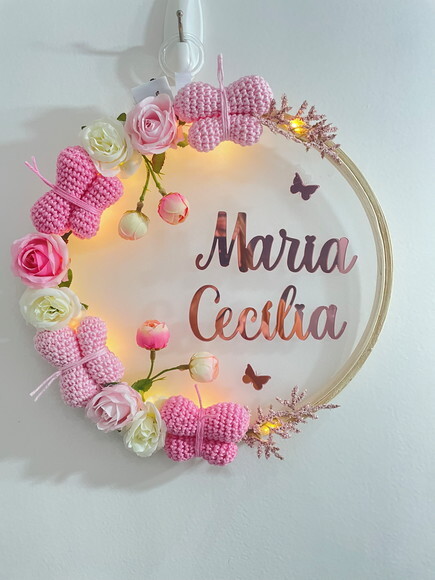 Enfeite Porta Maternidade com Luz de Led