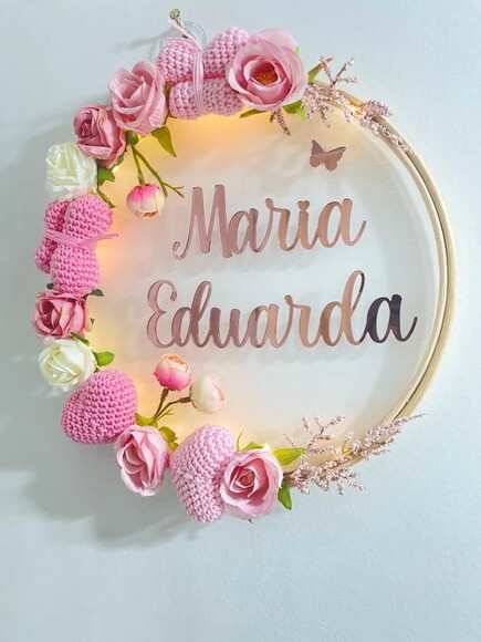 Enfeite Porta Maternidade com Luz de Led