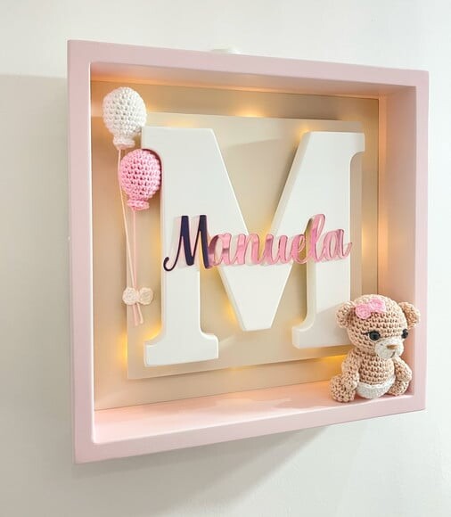 Enfeite Porta Maternidade com Luz de Led