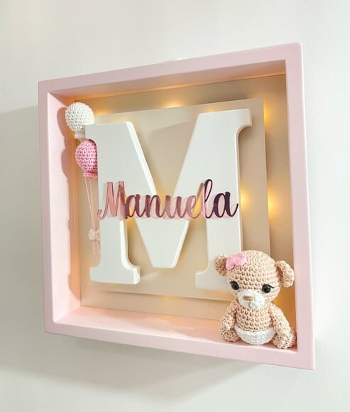 Enfeite Porta Maternidade com Luz de Led