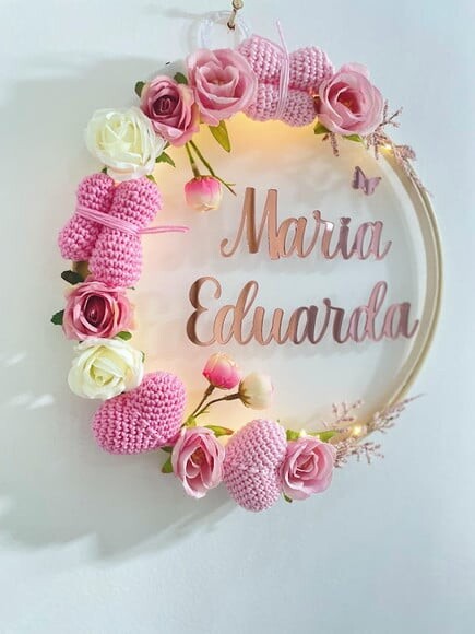 Enfeite Porta Maternidade com Luz de Led