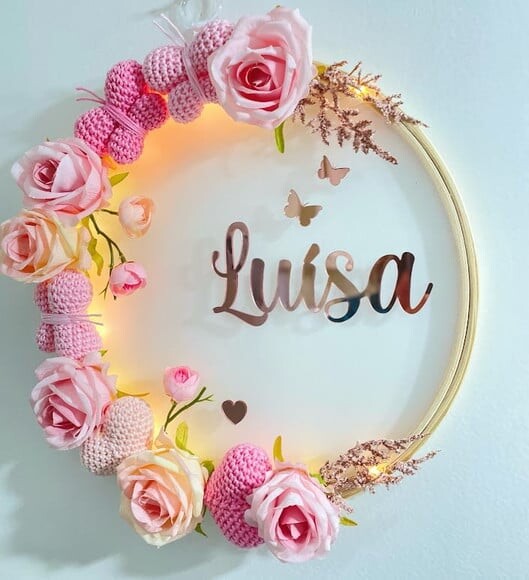 Enfeite Porta Maternidade com Luz de Led