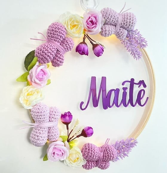 Enfeite Porta Maternidade com Luz de Led
