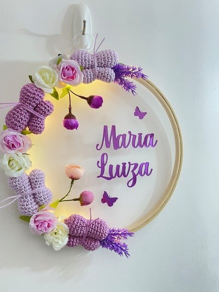 Enfeite Porta Maternidade com Luz de Led