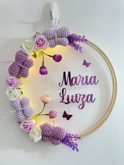 Enfeite Porta Maternidade com Luz de Led