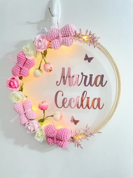 Enfeite Porta Maternidade com Luz de Led