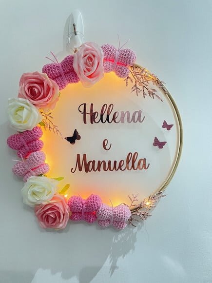 Enfeite Porta Maternidade com Luz de Led