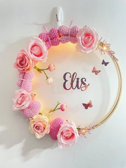 Enfeite Porta Maternidade com Luz de Led
