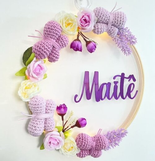 Enfeite Porta Maternidade com Luz de Led